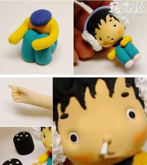 軟陶手工制作：很卡通很萌的小男孩 -  rpnrmr.com