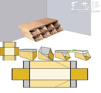 鞋盒改造成簡易鞋架的教程 -  rpnrmr.com