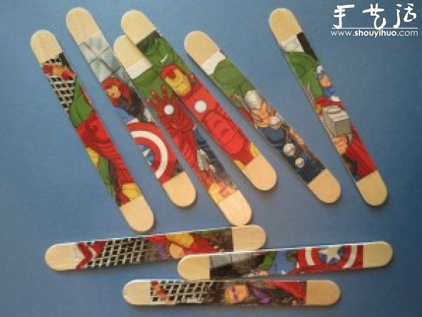 冰棍棒DIY：用漫畫(huà)書(shū)制作藝術(shù)范兒的冰棍棒 -  rpnrmr.com