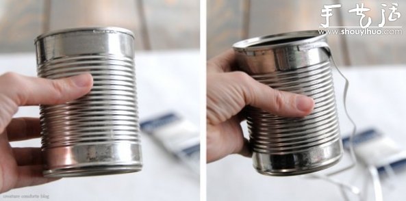 鐵皮罐頭廢物利用DIY花瓶的教程 -  rpnrmr.com