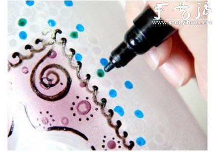 漂亮的手繪玻璃瓶DIY教程 -  rpnrmr.com