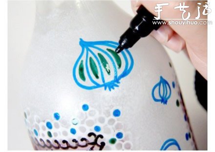 漂亮的手繪玻璃瓶DIY教程 -  rpnrmr.com