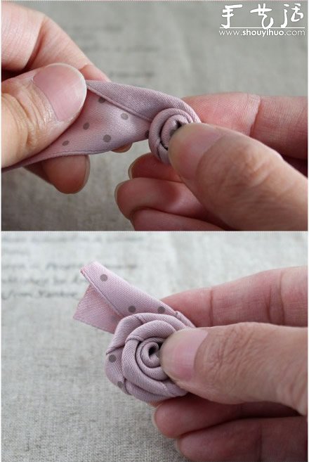 發(fā)飾手工DIY教程：玫瑰花發(fā)圈 -  rpnrmr.com