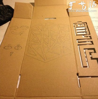 硬紙板手工DIY古色古香的臺燈 -  rpnrmr.com