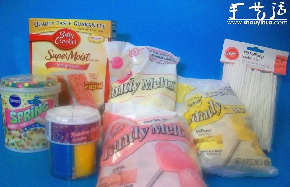 制作棒棒糖樣式的蛋糕 棒棒糖蛋糕DIY教程 -  rpnrmr.com