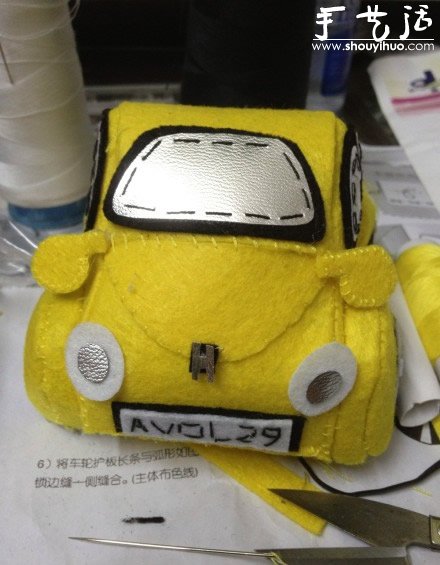 手工布藝作品：可愛的甲殼蟲汽車 -  rpnrmr.com