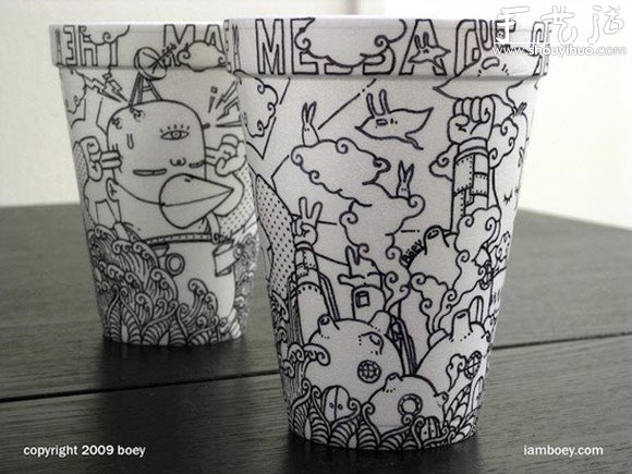 一次性紙杯的有趣涂鴉 -  rpnrmr.com
