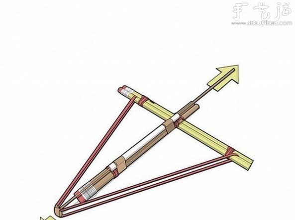 彈射橡皮的玩具弓弩的手工制作方法 -  rpnrmr.com