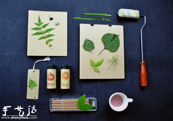 葉片印染DIY，制作小清新書本封面 -  rpnrmr.com