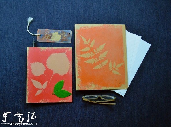 葉片印染DIY，制作小清新書本封面 -  rpnrmr.com