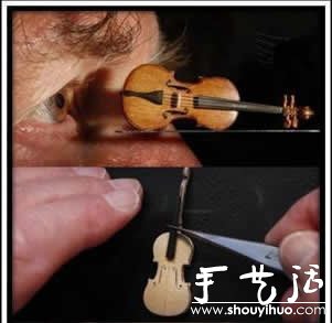 手工制作的微型小提琴 -  rpnrmr.com