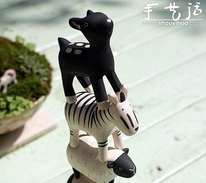 純木手工制作的動物小玩偶 -  rpnrmr.com