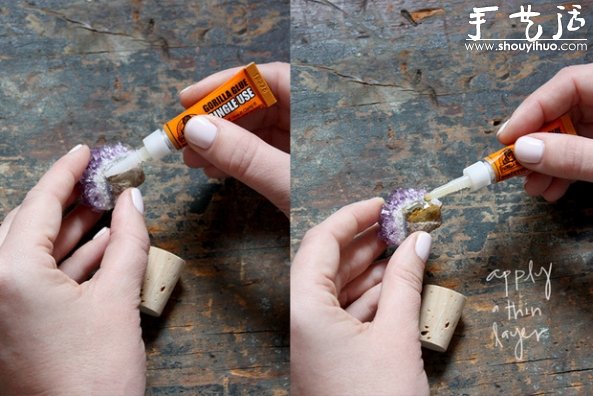 DIY紅酒紫水晶效果瓶塞的教程 -  rpnrmr.com