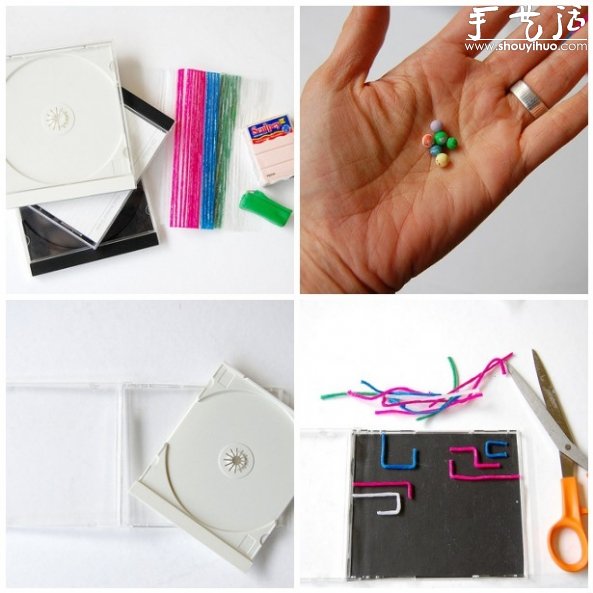 CD盒手工制作成小迷宮玩具的教程 -  rpnrmr.com
