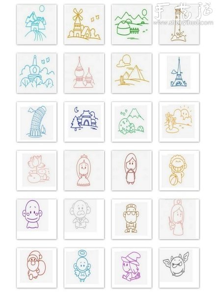 簡筆畫各種有趣的卡通形象 -  rpnrmr.com