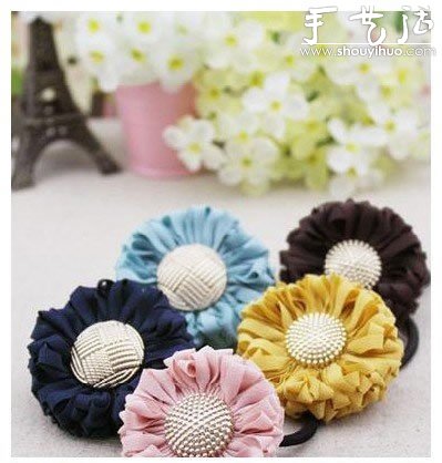 向日葵發(fā)飾發(fā)繩手工制作 -  rpnrmr.com