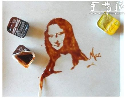 將灑出的酒等DIY成生動的人物肖像 -  rpnrmr.com