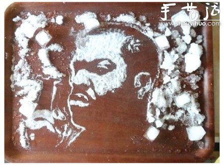 將灑出的酒等DIY成生動的人物肖像 -  rpnrmr.com