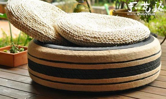 廢物利用：舊輪胎DIY個性沙發(fā) -  rpnrmr.com