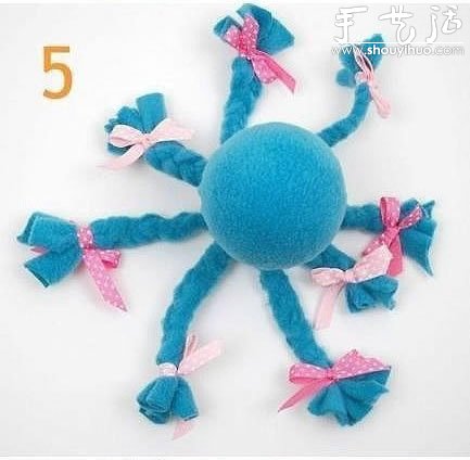 絨布手工制作章魚玩偶的教程 -  rpnrmr.com