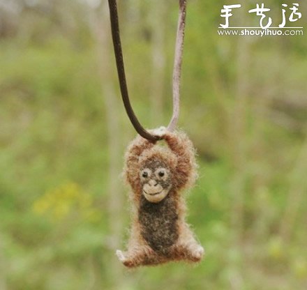 羊毛氈手工制作蕩秋千的小動(dòng)物 -  rpnrmr.com