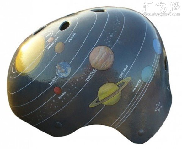 自行車頭盔上的手繪作品 -  rpnrmr.com