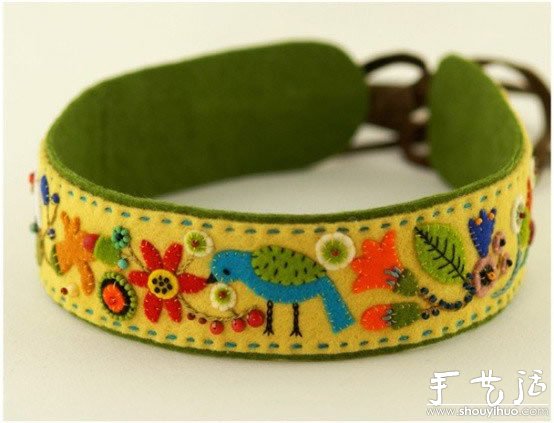 手工制作的民族風(fēng)不織布手鐲 -  rpnrmr.com