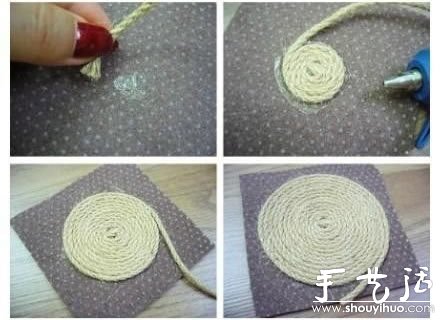 麻繩和不織布DIY森系杯墊 -  rpnrmr.com