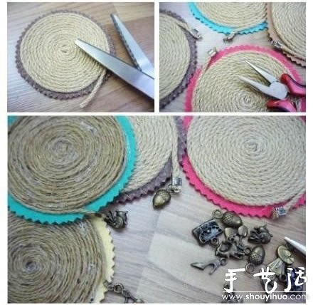 麻繩和不織布DIY森系杯墊 -  rpnrmr.com