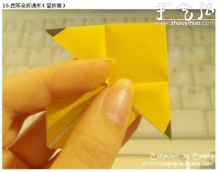 手工折紙可愛(ài)皮卡丘的教程 -  rpnrmr.com