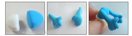軟陶手工制作可愛的藍(lán)精靈 -  rpnrmr.com