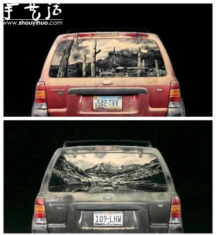 汽車車窗上的創(chuàng)意涂鴉 -  rpnrmr.com