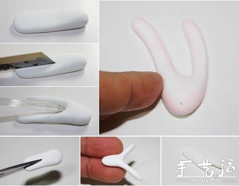 軟陶手工DIY泡澡的長(zhǎng)耳朵兔子 -  rpnrmr.com