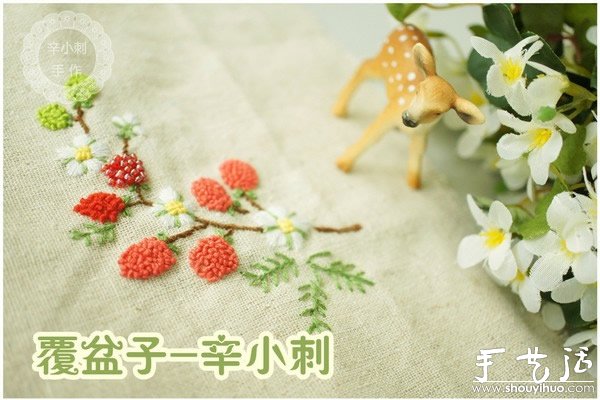 覆盆子刺繡與珠繡DIY的唯美圖案 -  rpnrmr.com