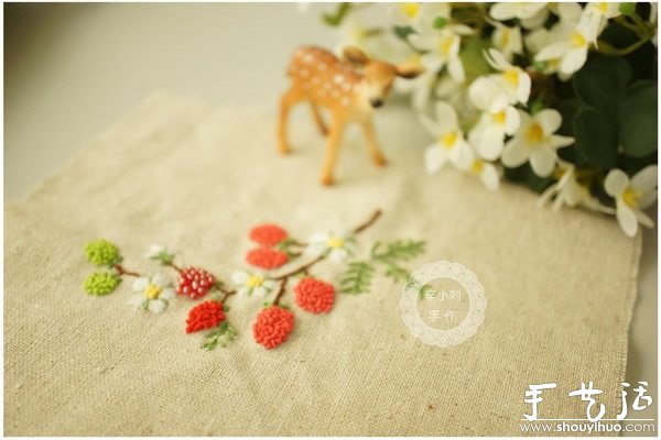覆盆子刺繡與珠繡DIY的唯美圖案 -  rpnrmr.com