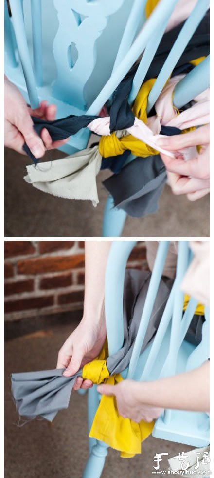 舊衣服DIY椅子坐墊的教程 -  rpnrmr.com