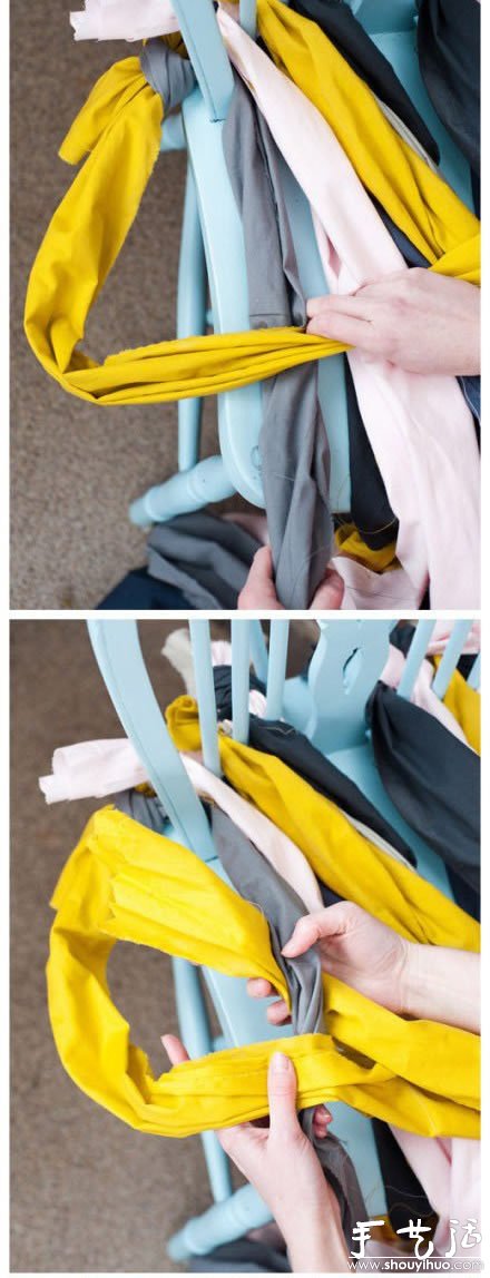 舊衣服DIY椅子坐墊的教程 -  rpnrmr.com