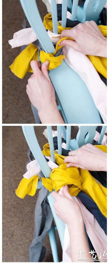 舊衣服DIY椅子坐墊的教程 -  rpnrmr.com