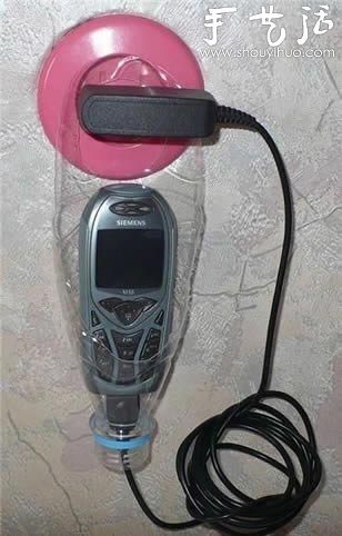 塑料瓶廢物利用DIY手機充電置物架 -  rpnrmr.com