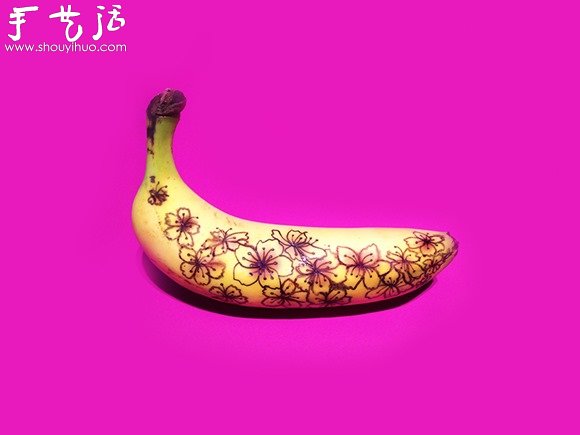 香蕉皮上DIY創(chuàng)作的有趣圖案 -  rpnrmr.com