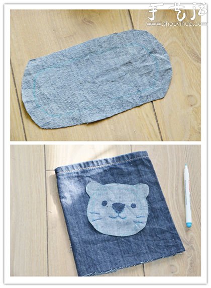 舊牛仔褲手工DIY“小獅子背包” -  rpnrmr.com