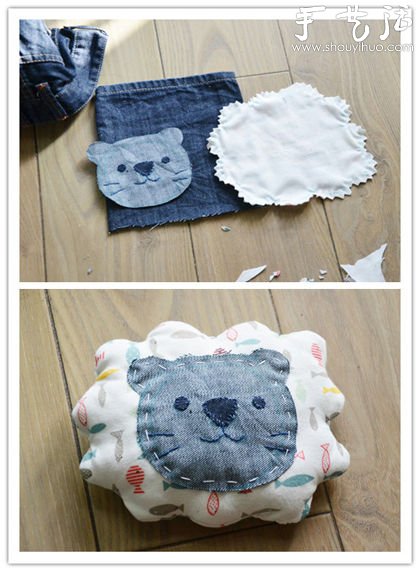 舊牛仔褲手工DIY“小獅子背包” -  rpnrmr.com