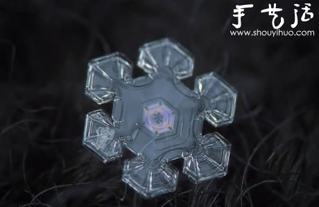 鏡頭反接微距拍下的晶瑩雪花 -  rpnrmr.com