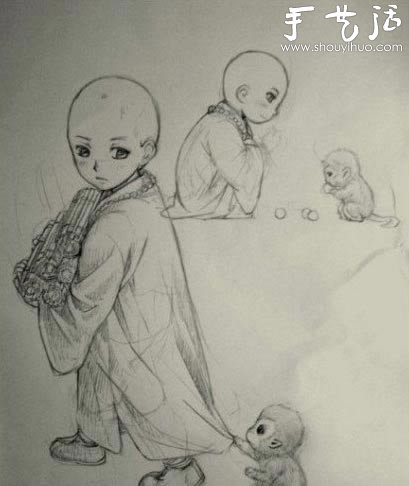 鉛筆素描可愛版《西游記》 -  rpnrmr.com