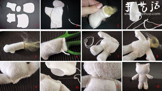 手工制作Hello Kitty玩偶 -  rpnrmr.com