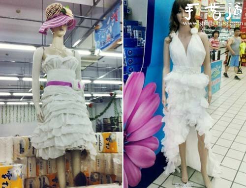 紙巾制作的婚紗禮服 -  rpnrmr.com