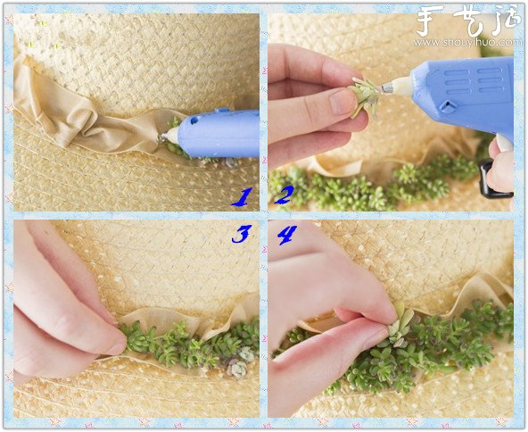 多肉植物DIY制作草帽 -  rpnrmr.com
