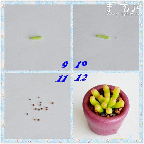 首飾泥DIY易打理的多肉植物盆栽 -  rpnrmr.com