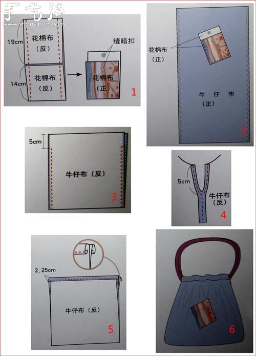 束口牛仔背包制作教程 -  rpnrmr.com