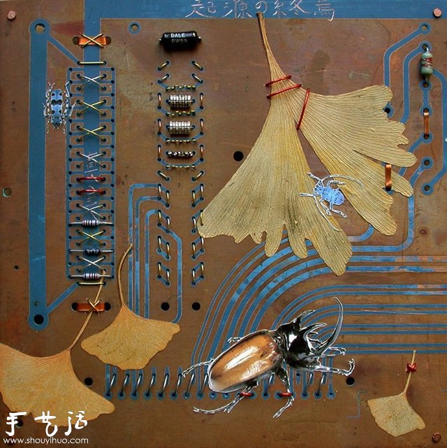 電子垃圾DIY環(huán)保藝術(shù)畫 -  rpnrmr.com